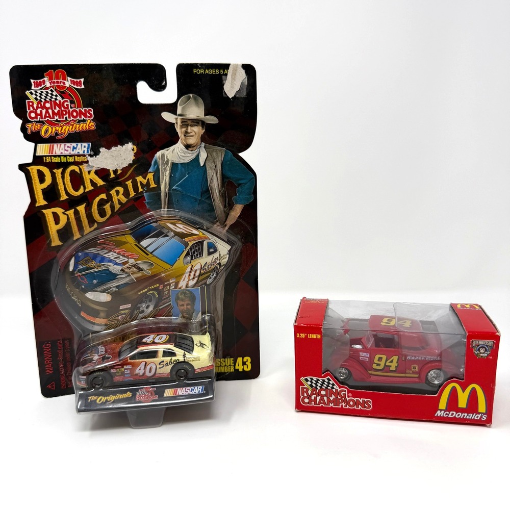 Racing Champions Bill Elliott Sterling Marlin NASCAR Diecast Lot John Wayne